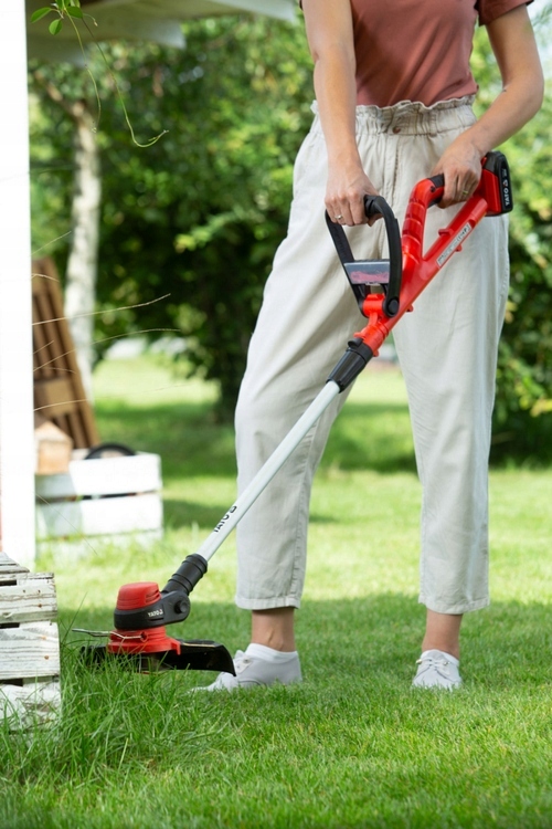 YATO PODKASZARKA AKUMULATOROWA KOSA DO TRAWY 18V 2w1 GŁOWICA Z NOŻAMI+ŻYŁKA