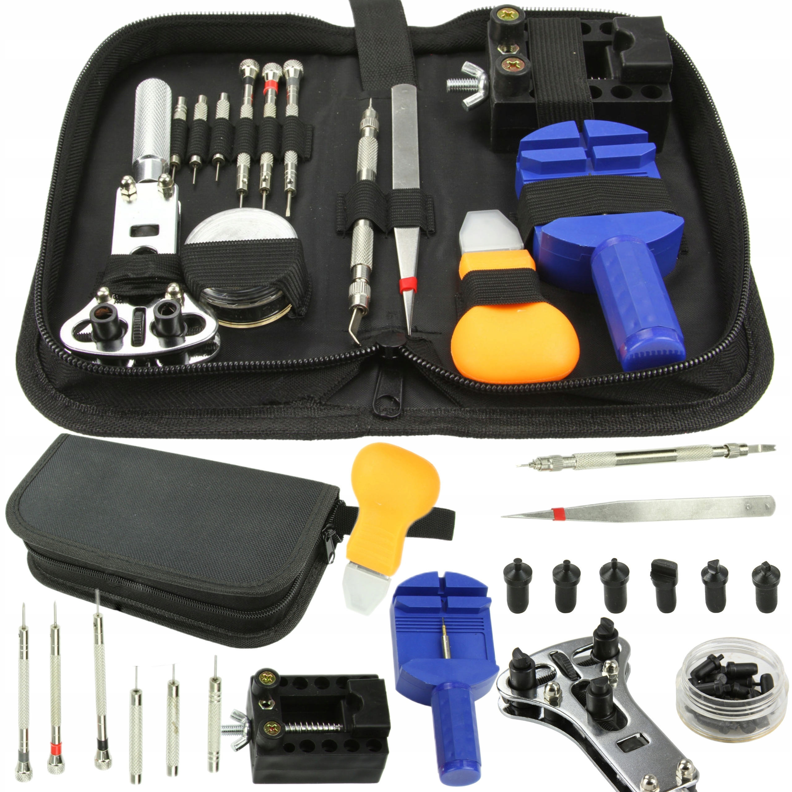 ZESTAW ZEGARMISTRZOWSKI DO NAPRAWY ZEGARKÓW + ETUI M57468