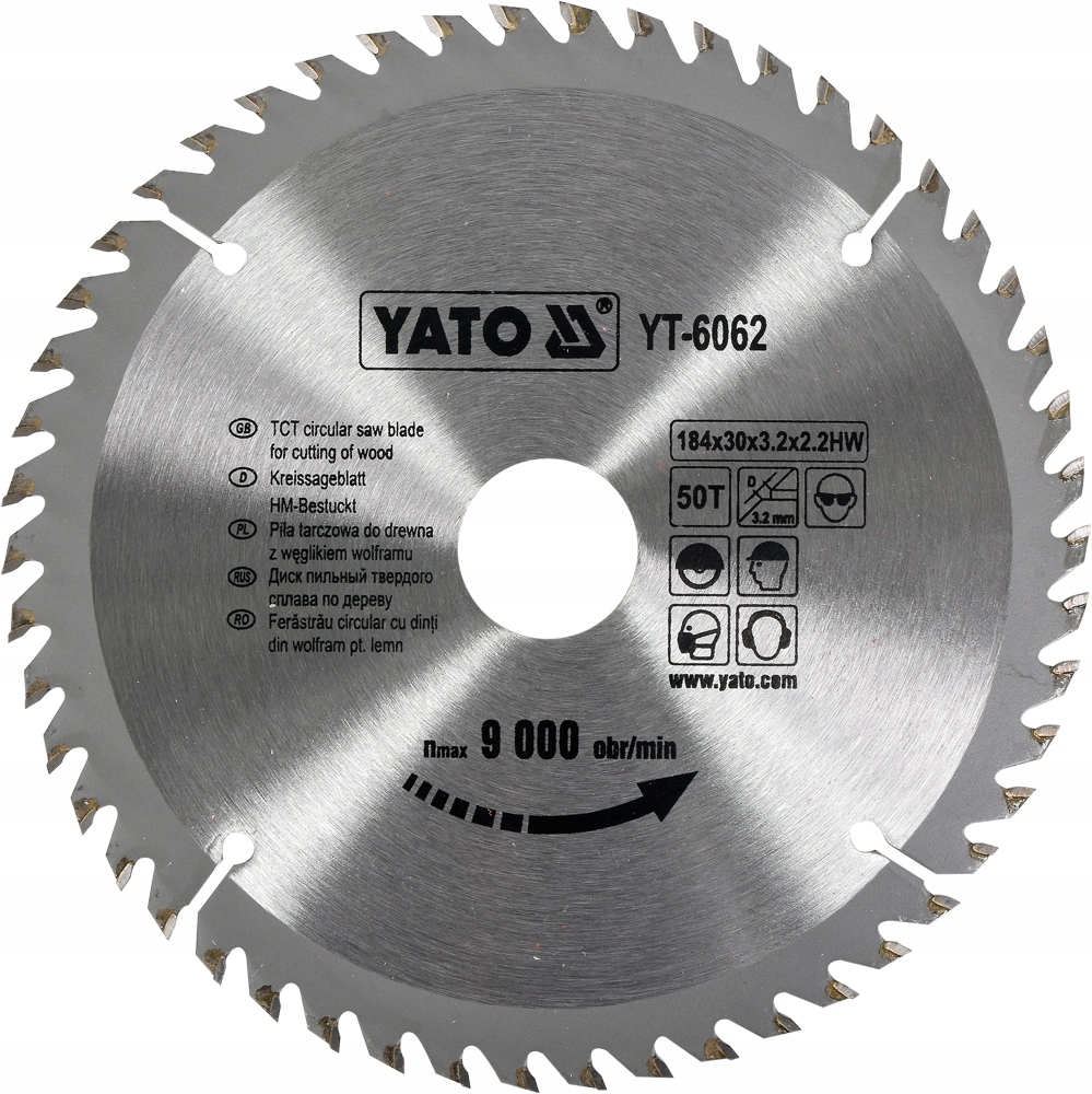 YATO TARCZA DO CIĘCIA DREWNA WIDIOWA 184x30mm 50T YT-6062