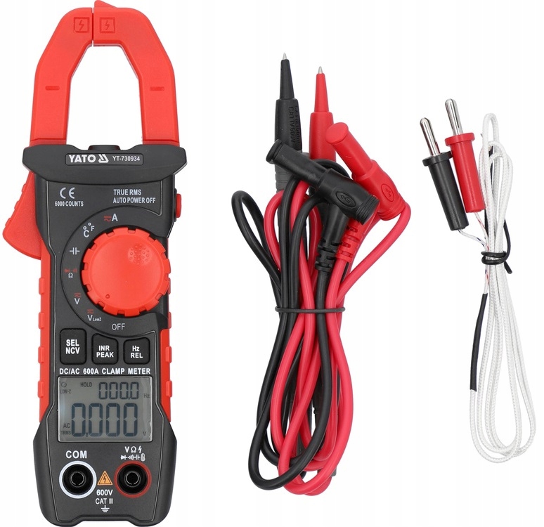 MULTIMETR UNIWERSALNY CĘGOWY TRUE RMS 10MA-600A MIERNIK PRĄDU YT-730934