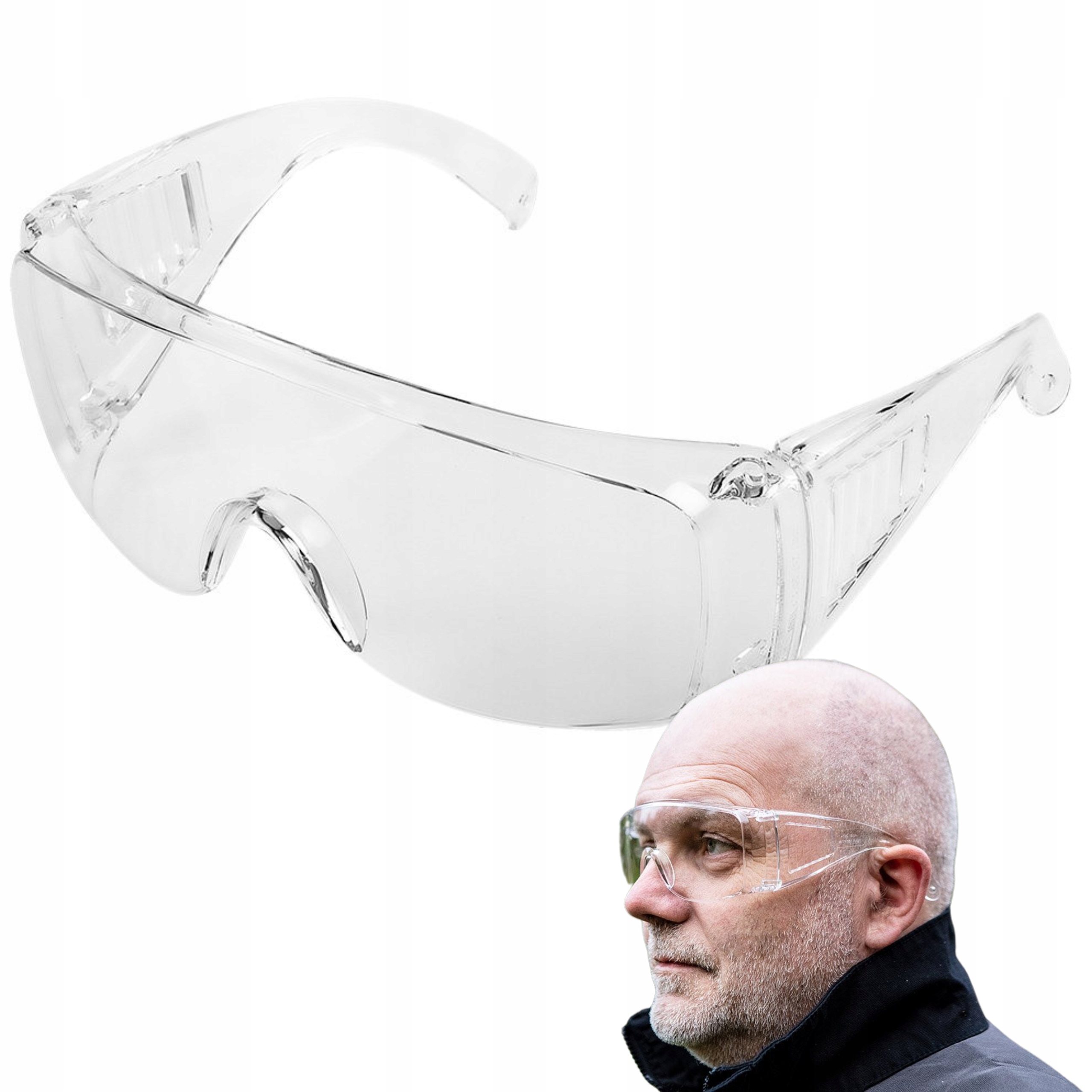 NEO OKULARY OCHRONNE ROBOCZE BIAŁE GOGLE BHP KLASA F OCHRONA UV 97-508