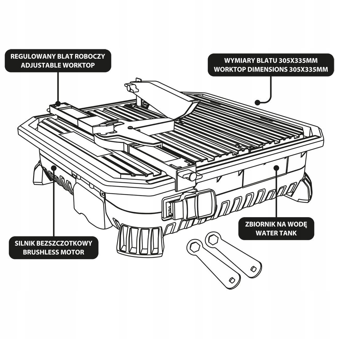GRAPHITE PRZECINARKA DO PŁYTEK ENERGY+ 18V 110x22,2mm ZBIORNIK WODY 58GE138