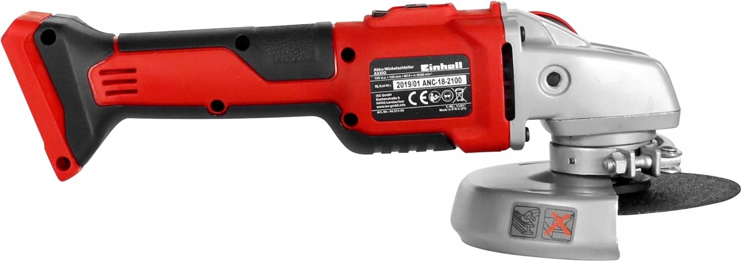 AKUMULATOROWA SZLIFIERKA KĄTOWA AXXIO 18/125 EINHELL 18V EINHELL BEZSZCZOTK