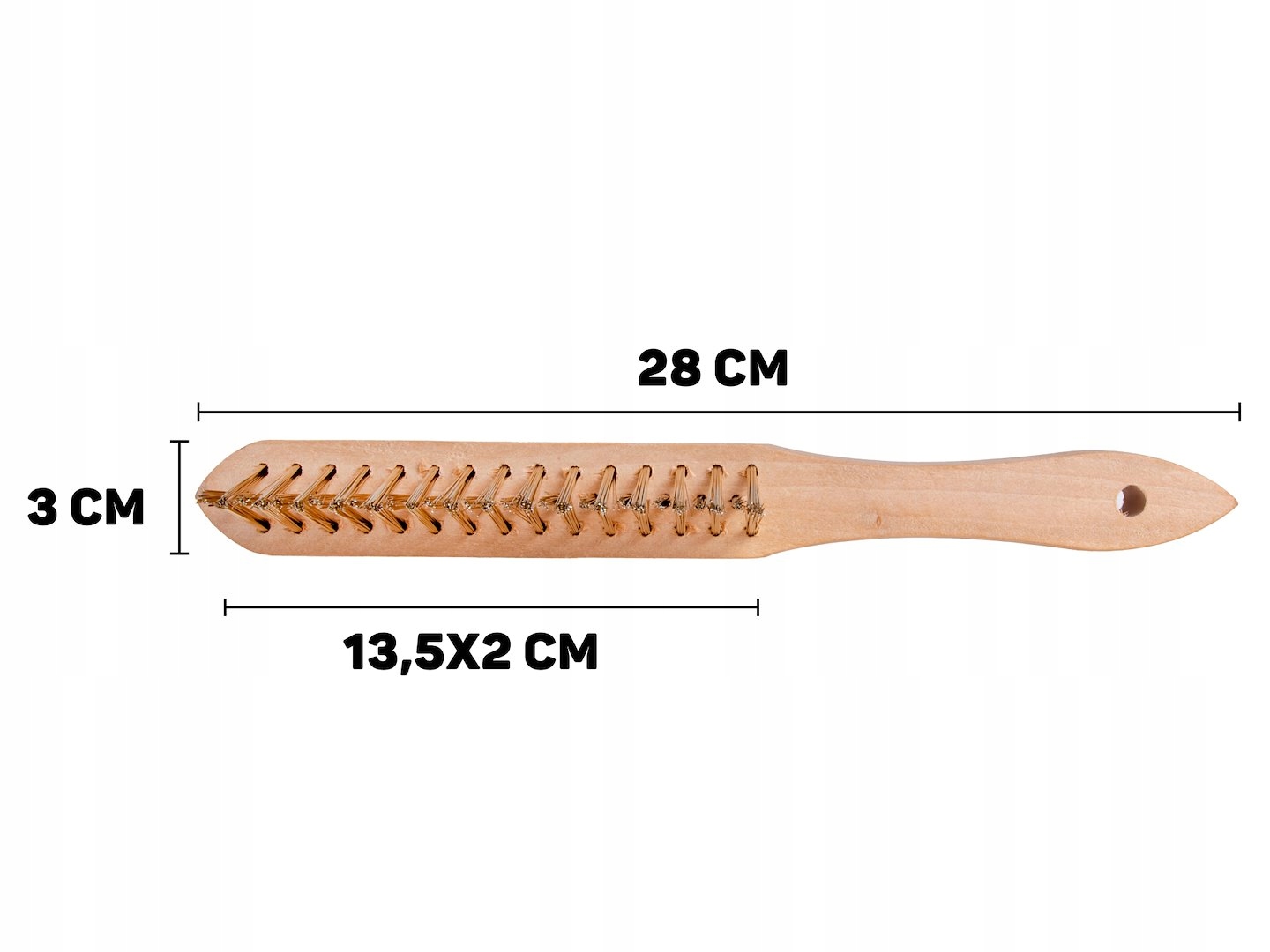 SZCZOTKA DRUCIANA DO RDZY SZCZELIN DREWNIANA 3 RZĘDZY GEKO G00738