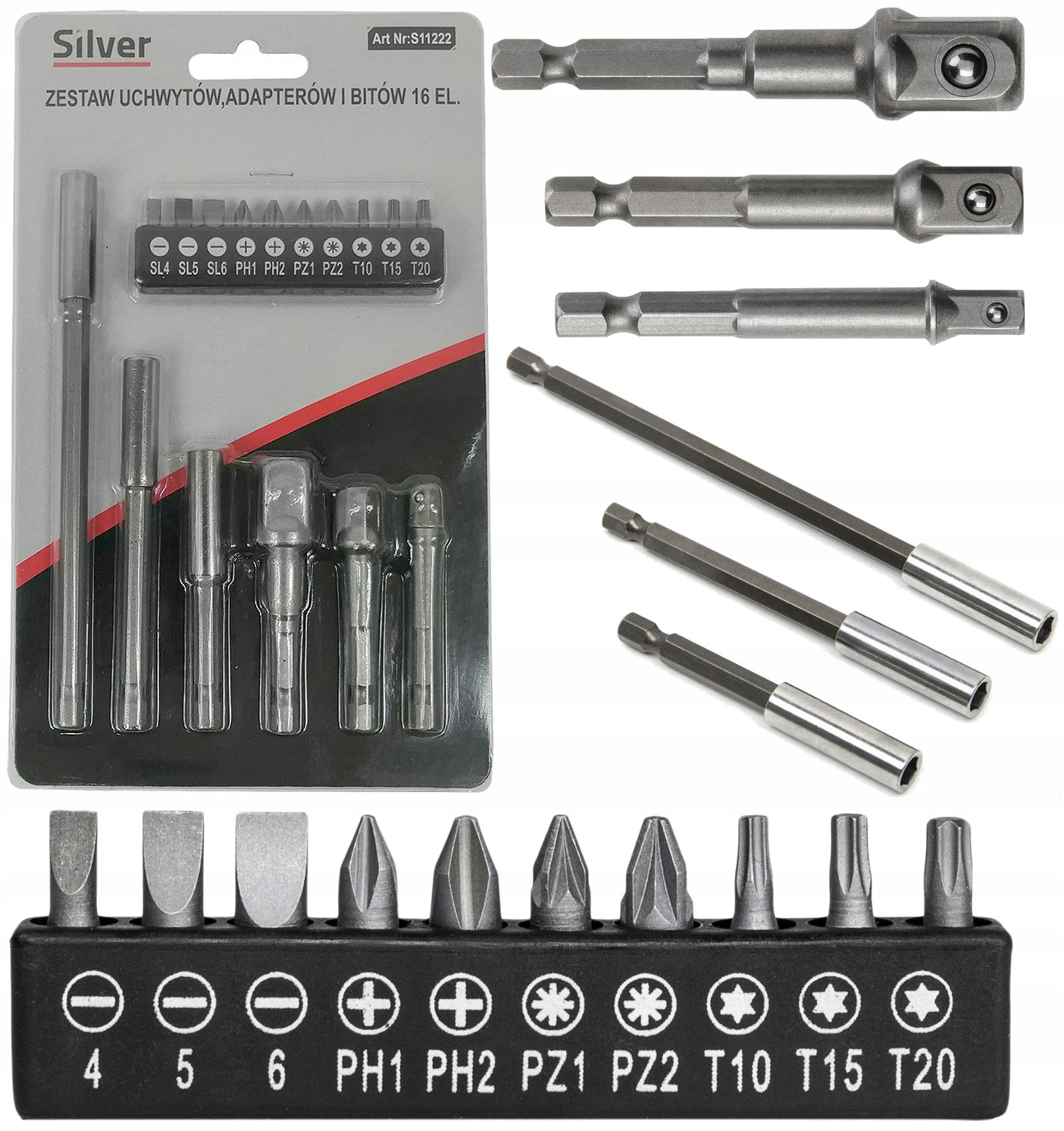 PRZEDŁUŻKI ADAPTERY BIT 1/4 DO WIERTAREK REDUKCJE