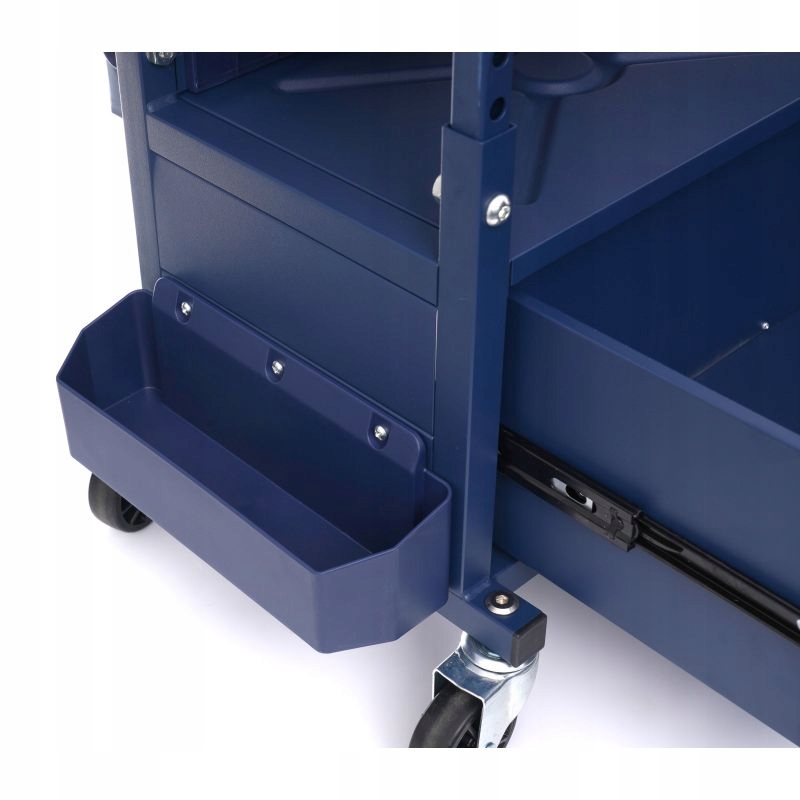 TABORET STOŁEK WARSZTATOWY NA KÓŁKACH 1X SZUFLADA SCHOWEK 3X PÓŁKI KD10761