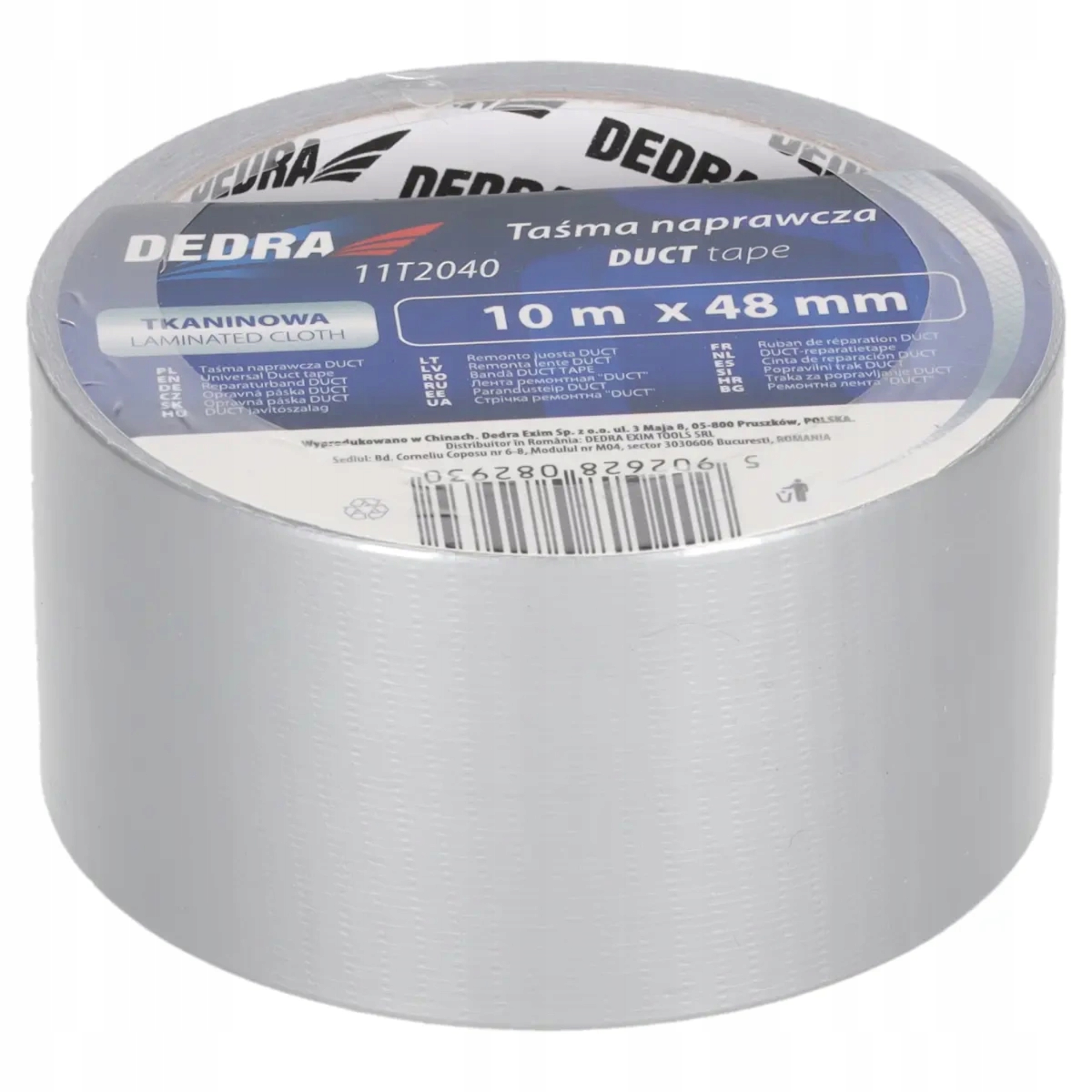 DEDRA TAŚMA NAPRAWCZA JEDNOSTRONNA DUCT SZARA MOCNA 48MM X 50M PE 11T2043