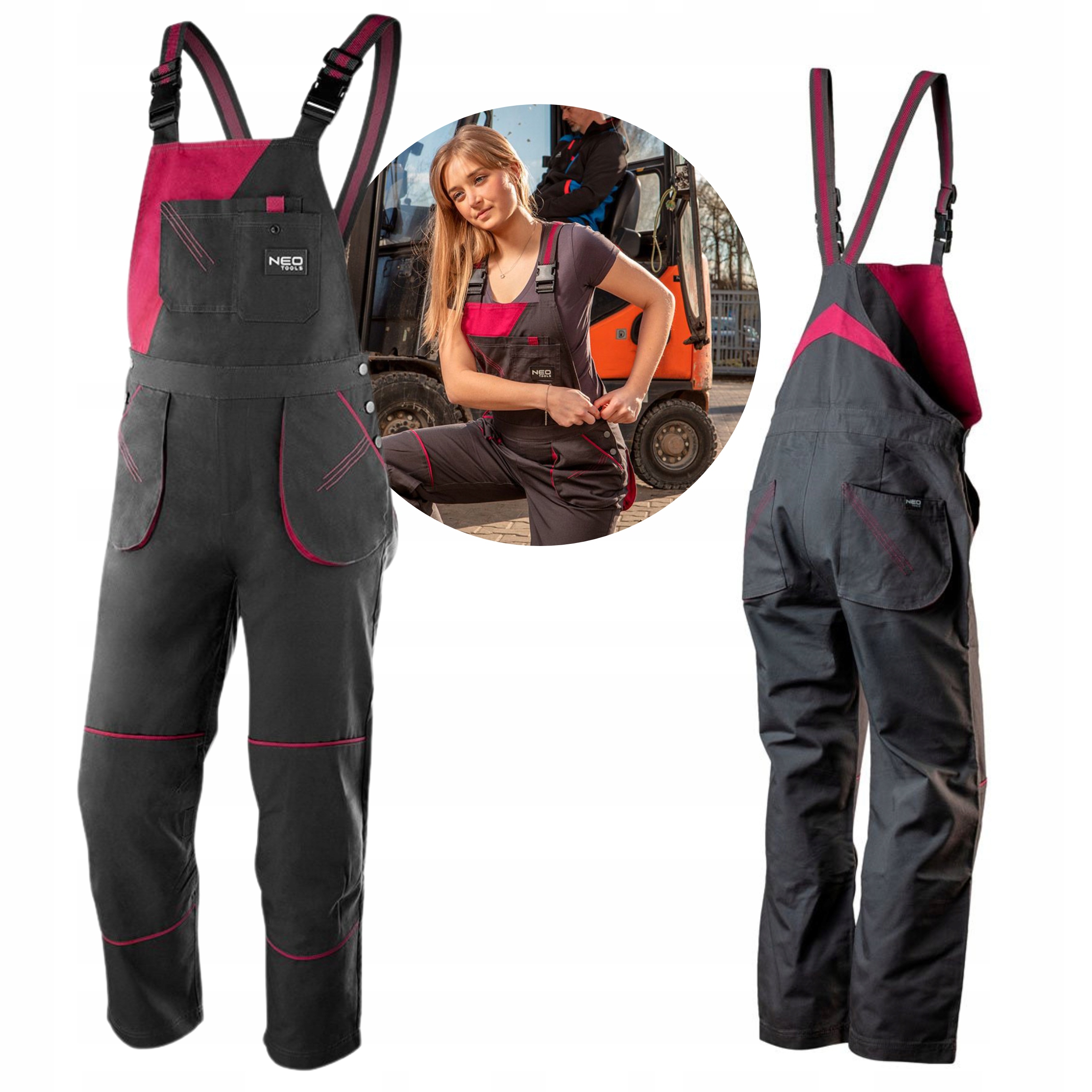 NEO TOOLS SPODNIE OGRODNICZKI ROBOCZE DAMSKIE 80-240 WOMAN line r. XL/42