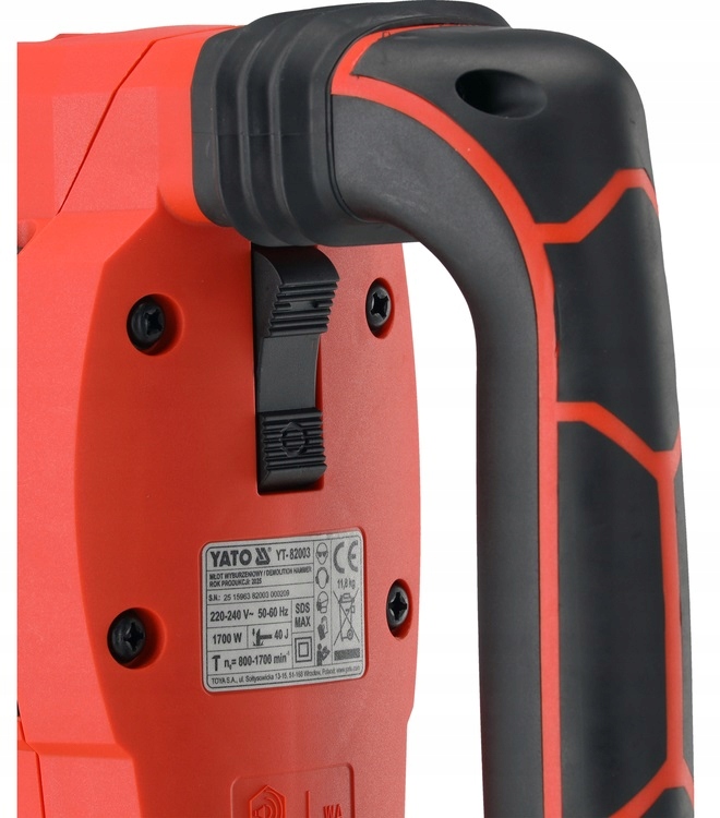 YATO MŁOT WYBURZENIOWY HEAVY DUTY SDS MAX HEX 28MM 1700W 40J YT-82003