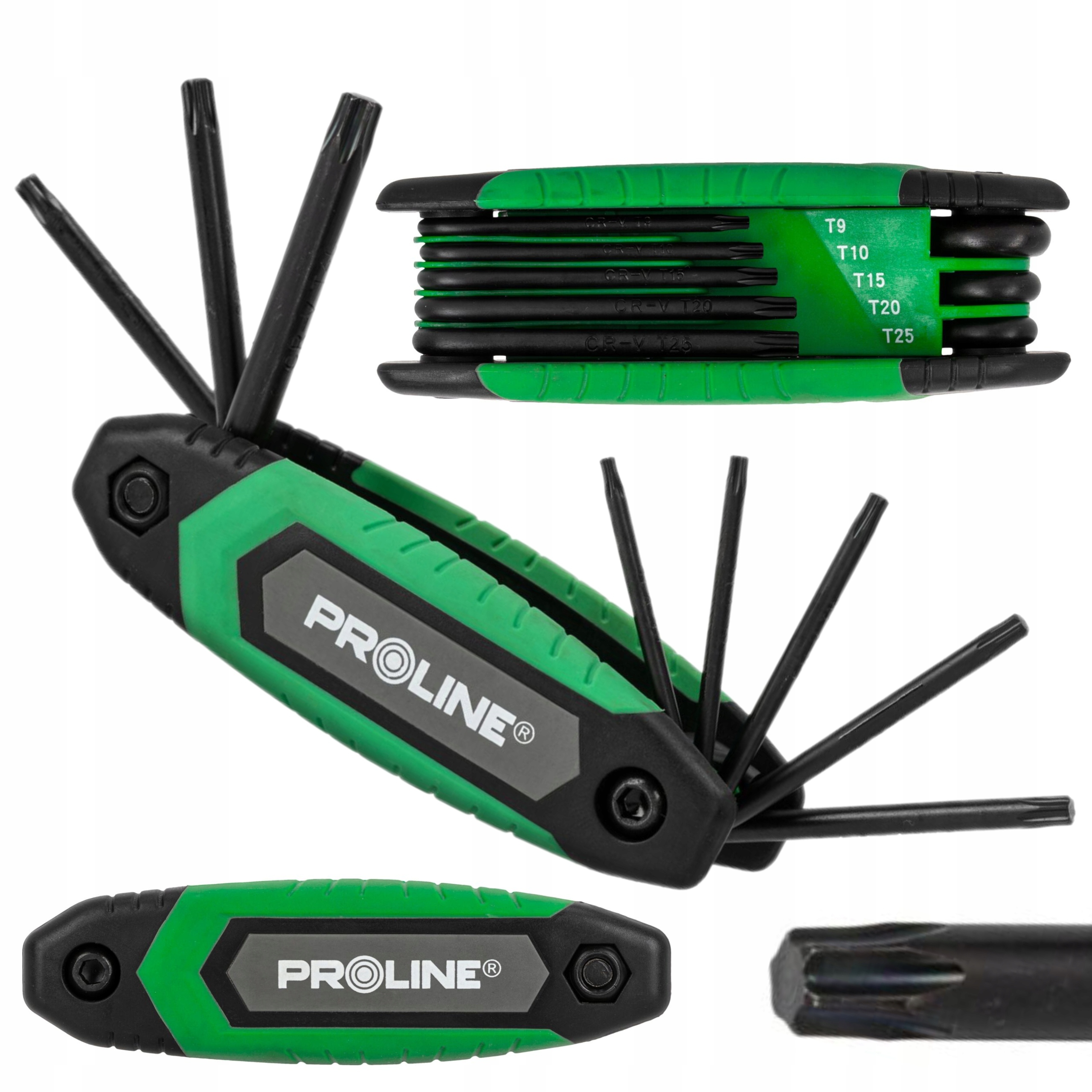 PROLINE KLUCZE TORX ZE SKUWKĄ ZESTAW 8 ELEMENTÓW T9-T40 48362