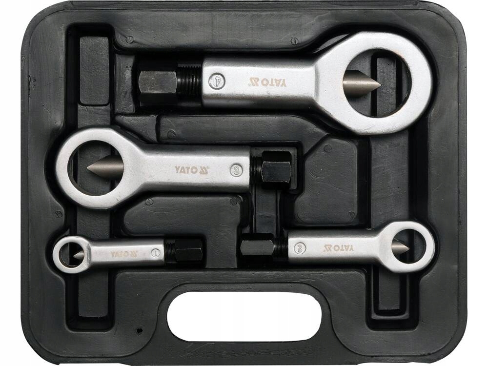 YATO ZESTAW PRZECINAKÓW DO ZANIECZYSZCZONYCH NAKRĘTEK 4 SZT WALIZKA YT-0585