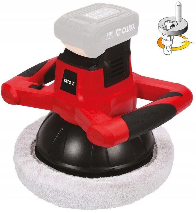 YATO POLERKA SAMOCHODOWA AKUM. 18V +2 NAKŁADKI