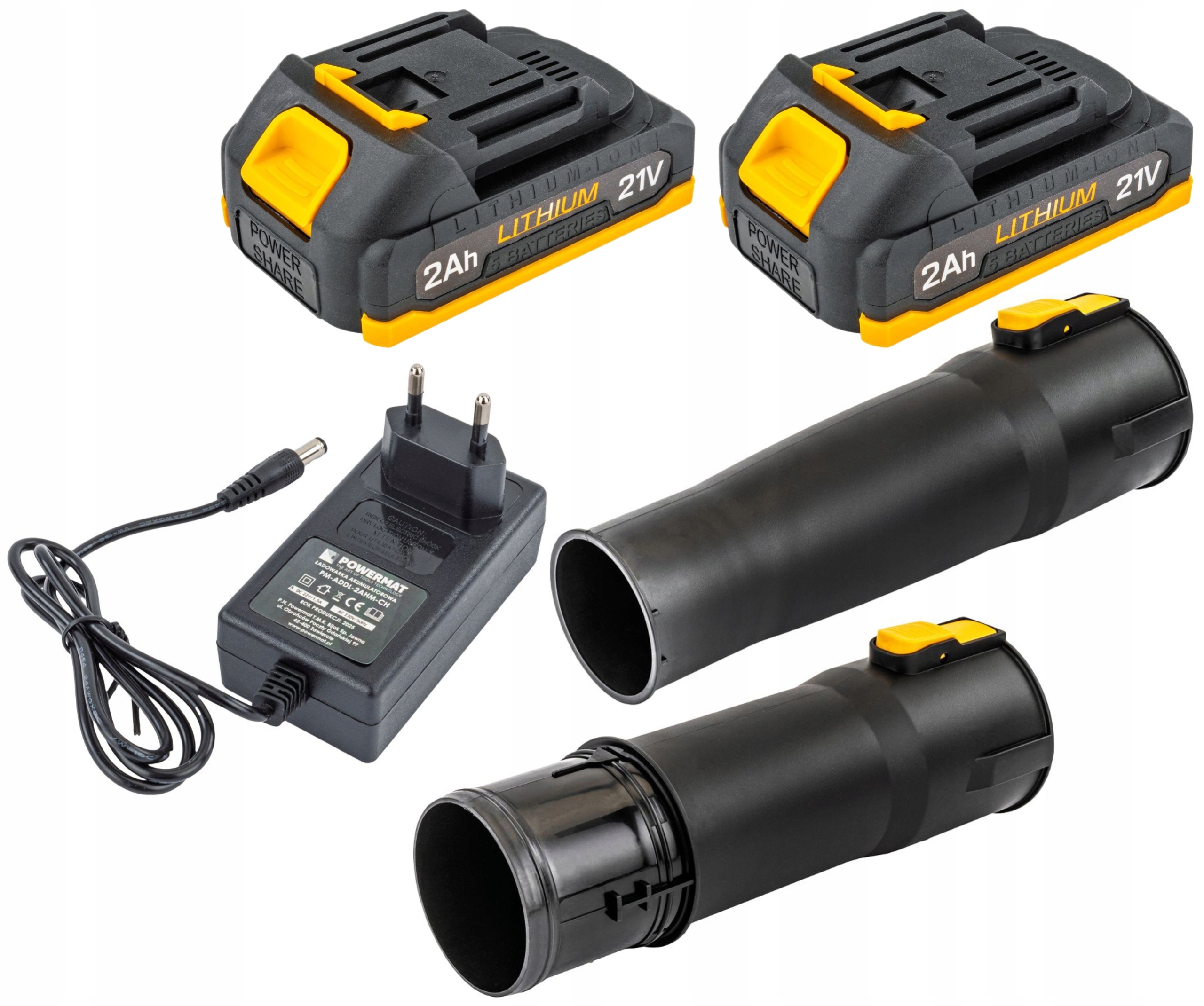 POWERMAT DMUCHAWA 260km/h 15000prm + 2x 2Ah AKUMULATOR 21V PM-ADDL-2AHM