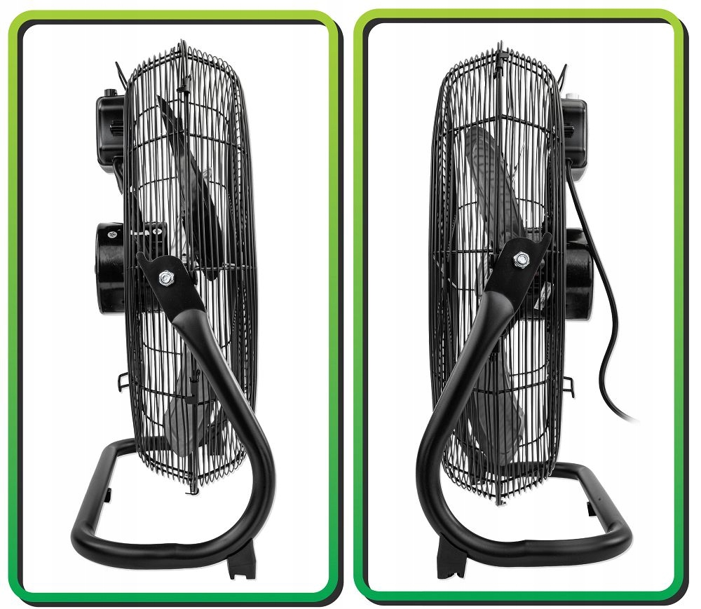 WENTYLATOR PODŁOGOWY PRZEMYSŁOWY WIATRAK BIUROWY MOCNY 50CM PRZENOŚNY 125W