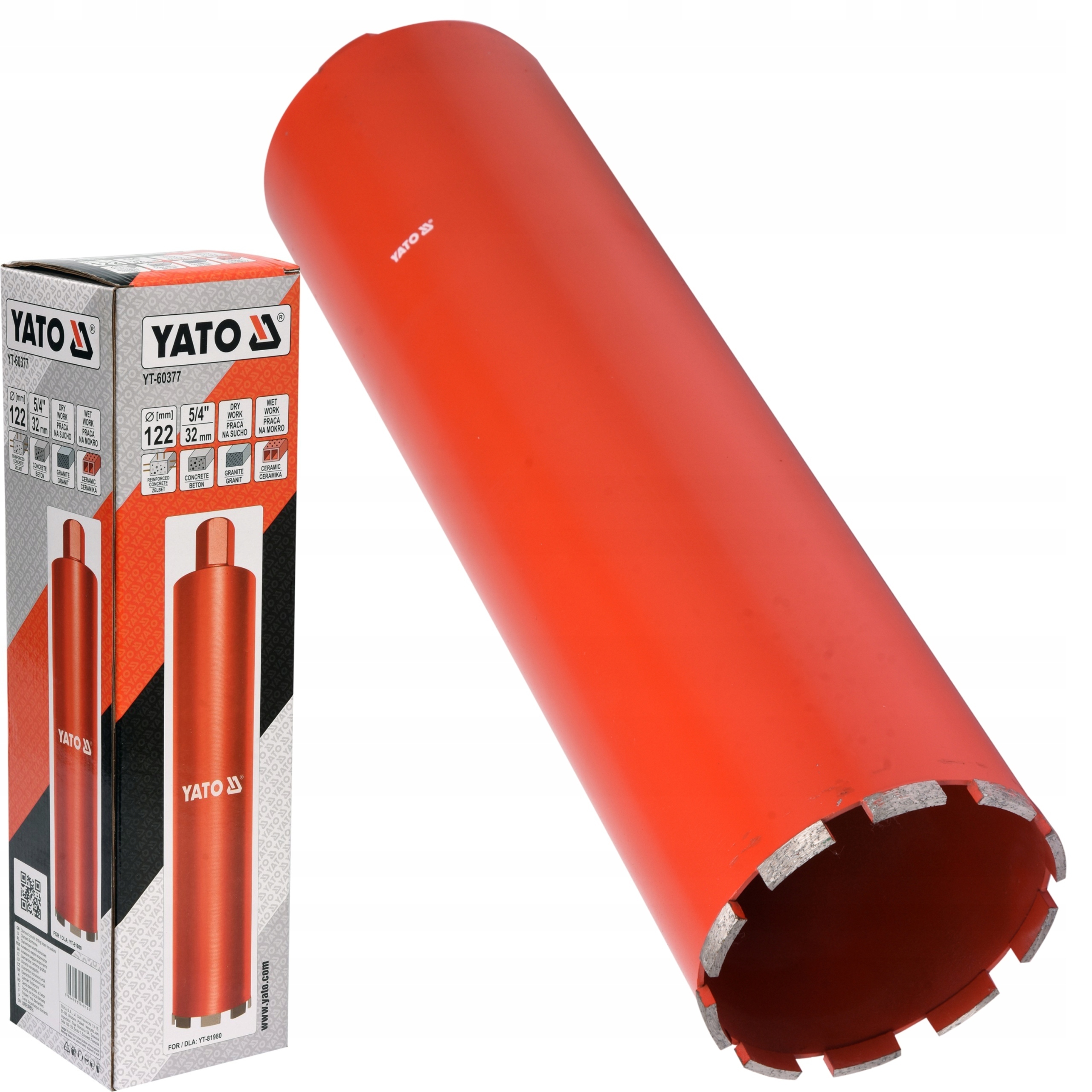 YATO WIERTŁO KORONOWE OTWORNICA DO WIERTNICY 122MM WIERTNICA 1 1/4 YT-60377