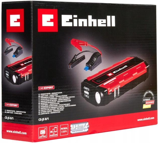 EINHELL URZĄDZENIE ROZRUCHOWE JUMP STARTER POWER BANK CE-JS 8/1 1091511