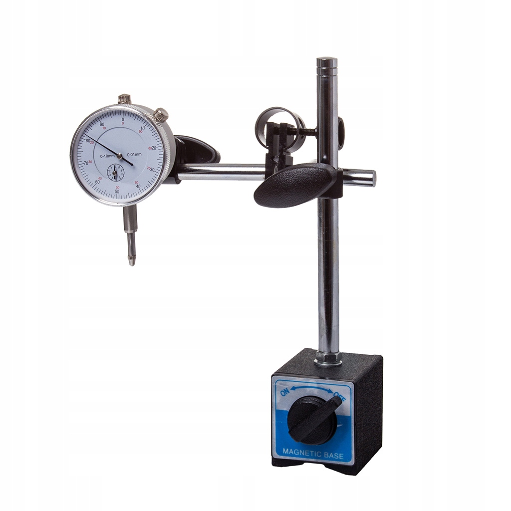 MAR-POL CZUJNIK ZEGAROWY ZE STATYWEM MAGNETYCZNYM 0-10 mm M57660