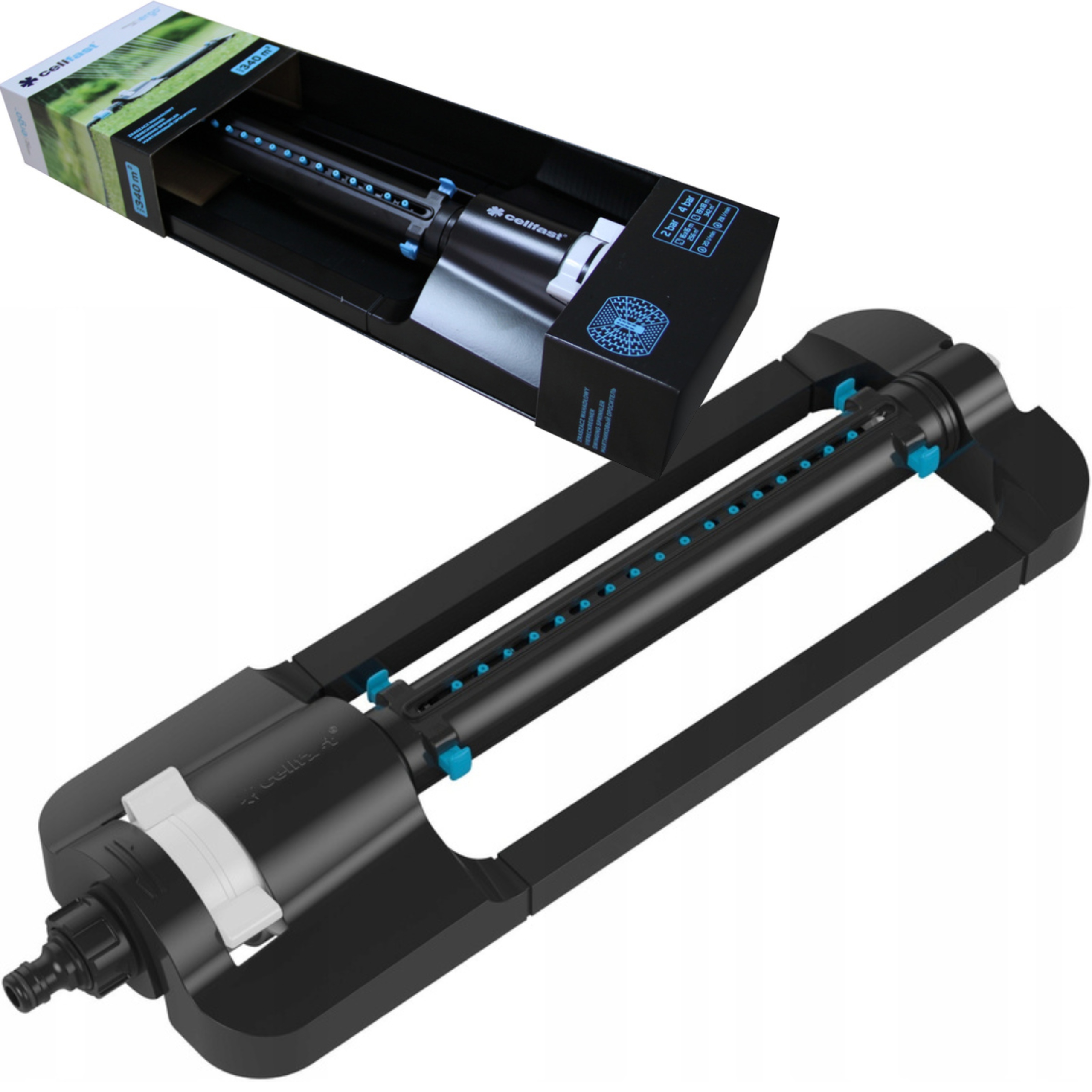 CELLFAST ZRASZACZ WAHADŁOWY 17 DYSZ METALOWY ERGO 256/342 m2 52-520 POLSKI