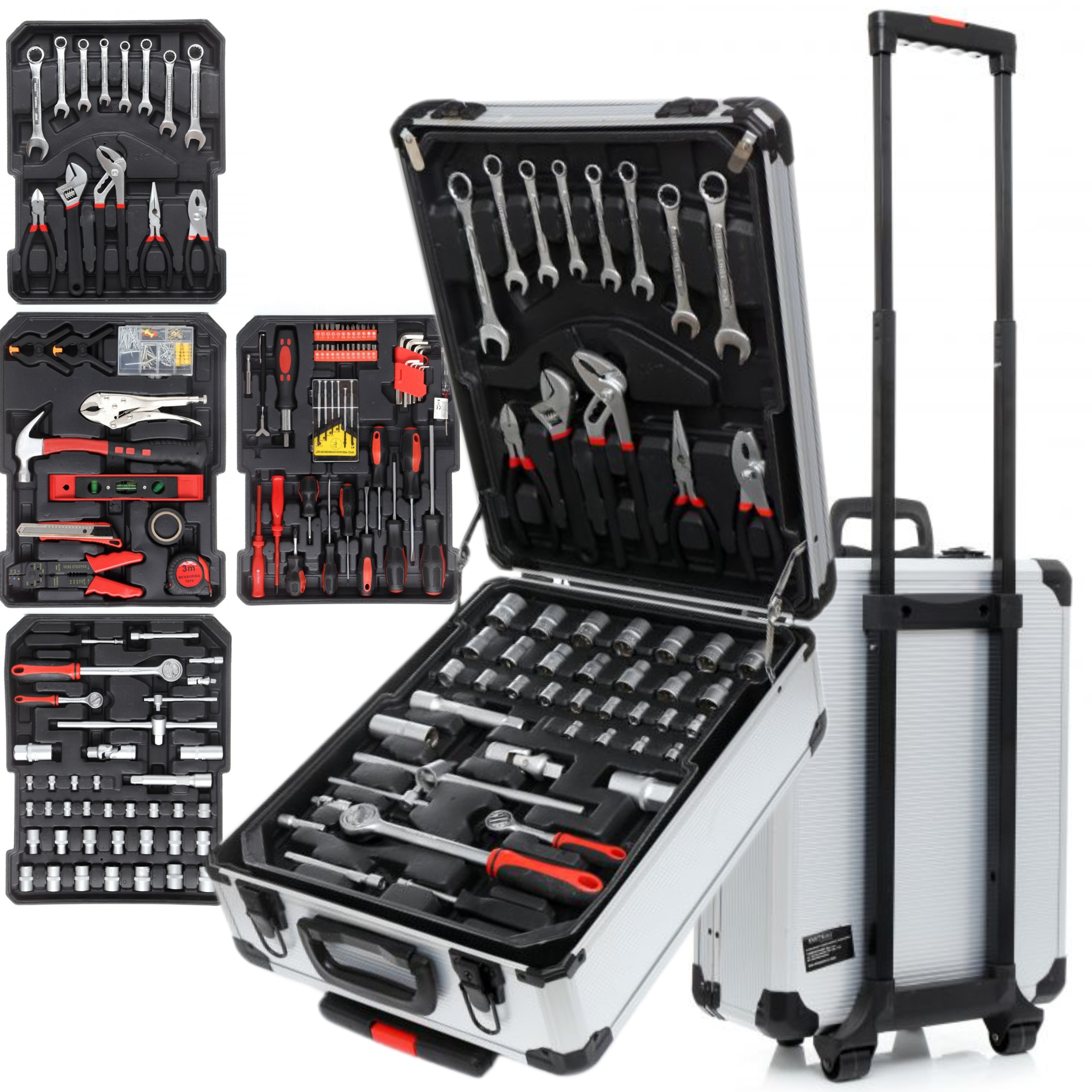 KRAFT&DELE KLUCZE ZESTAW 188 ELEMENTÓW ALUMINIOWA WALIZKA KD314