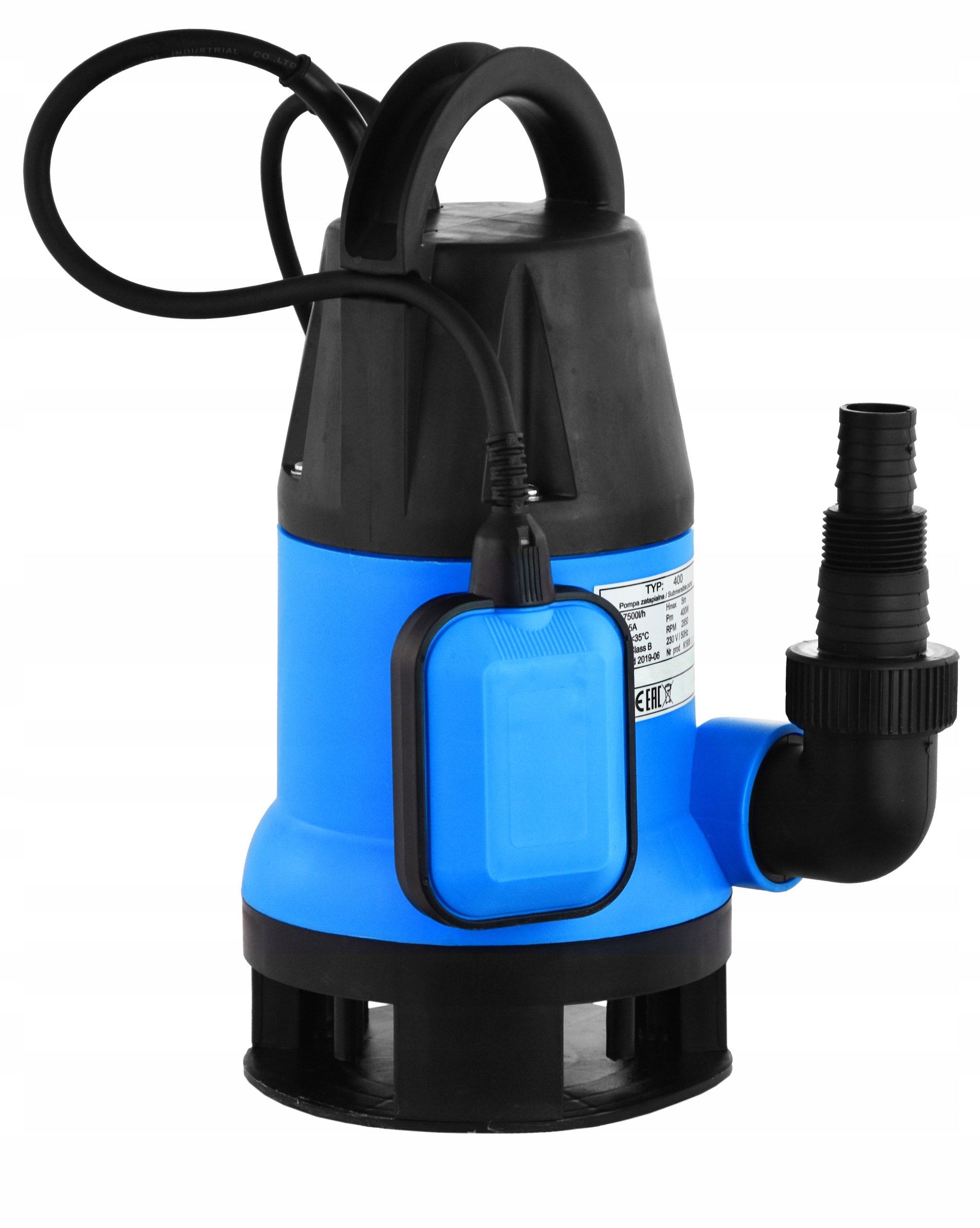 IBO POMPA ZATAPIALNA DO BRUDNEJ CZYSTEJ WODY IP400 PŁYWAK 400W +WĄŻ 1" 20m