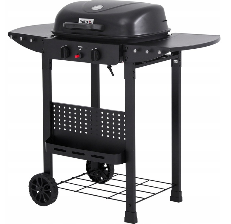 YATO GRILL GAZOWY ASAHI OGRODOWY 5KW DWUPALNIKOWY Z POKRYWĄ CZARNY YG-20007