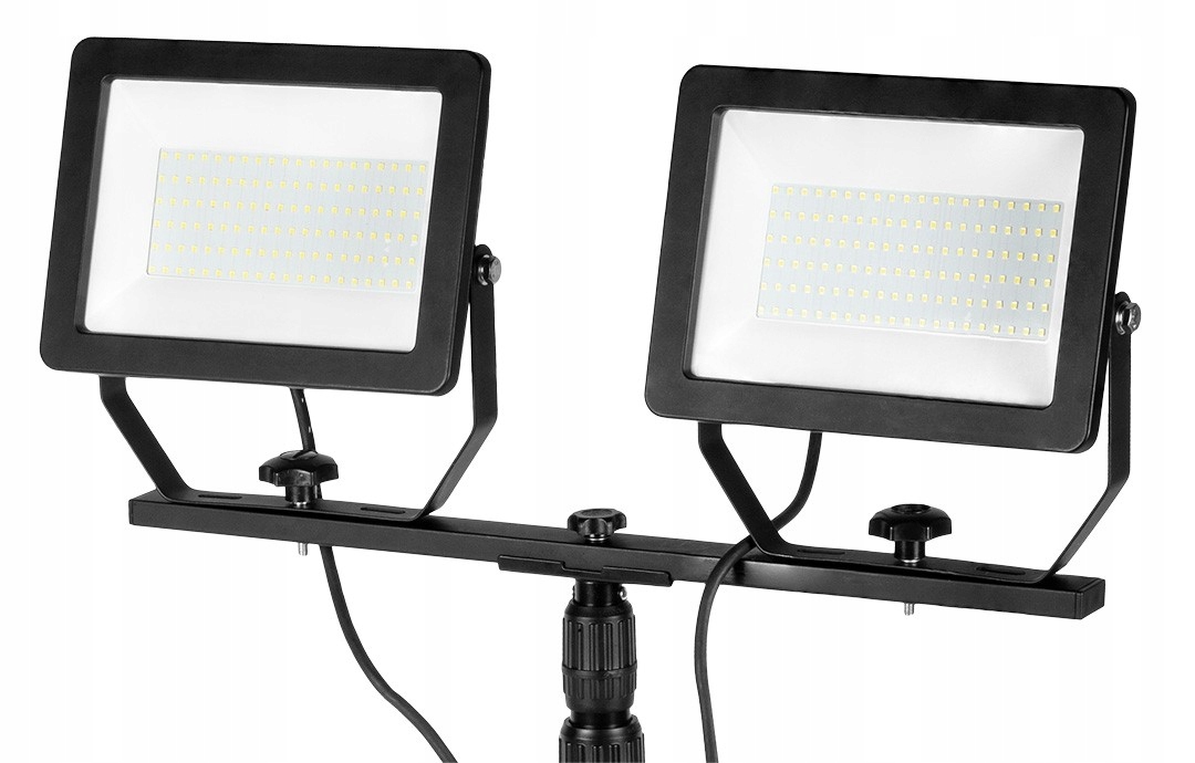 HALOGEN REFLEKTOR PODWÓJNY + STATYW 200W BIAŁE DIODY SMD LED 17000lm 99-096