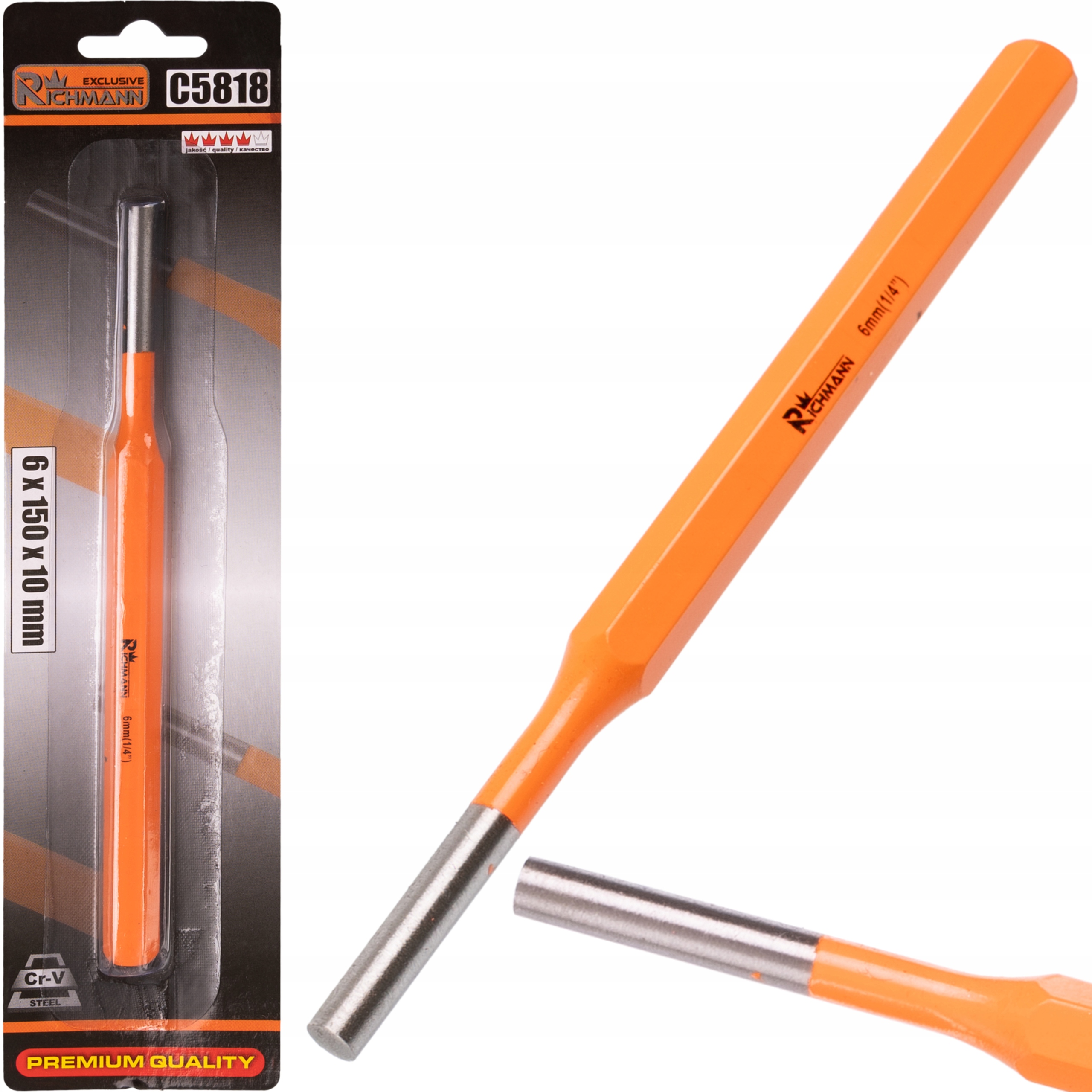 C5818 WYBIJAK ŚLUSARSKI O WYMIARACH 6 X 150 X 8 MM