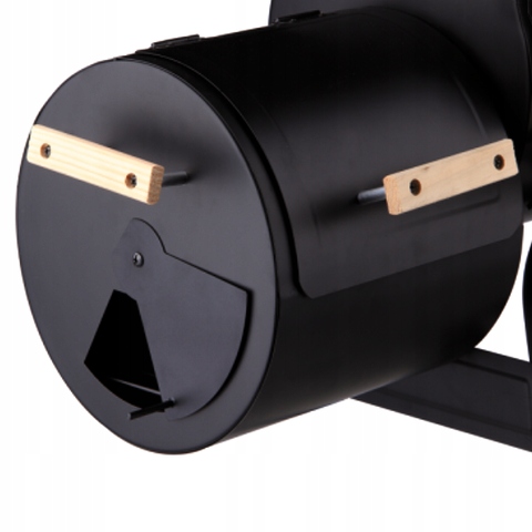 GRILL WĘGLOWY Z WĘDZARNIĄ RUSZT 60x30CM OGRODOWY KOMORA WĘDZENIA RUSZT KOŁA