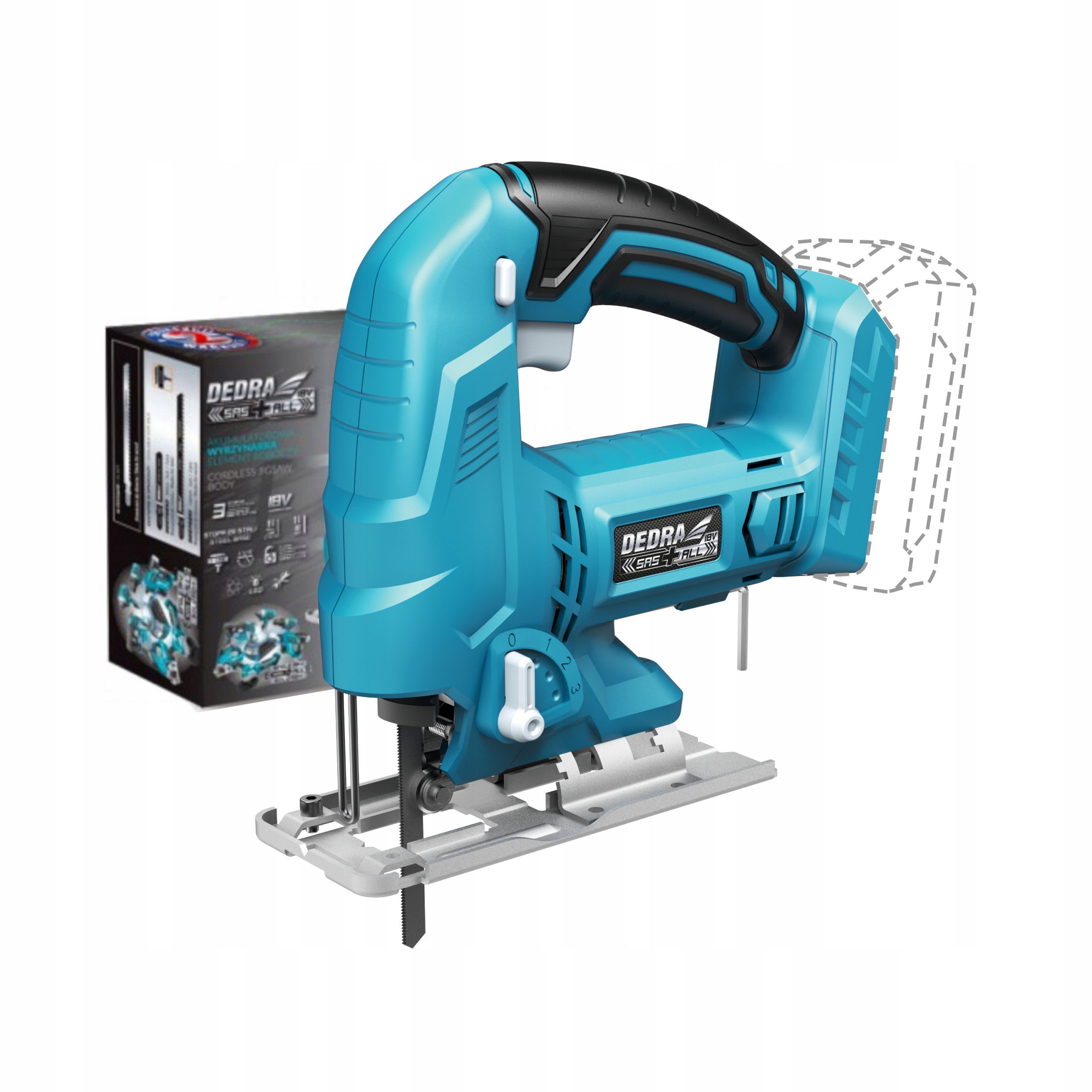 DEDRA WYRZYNARKA AKUMULATOROWA SAS+ALL DED7067 PIŁA DREWNA METALU REGULACJA