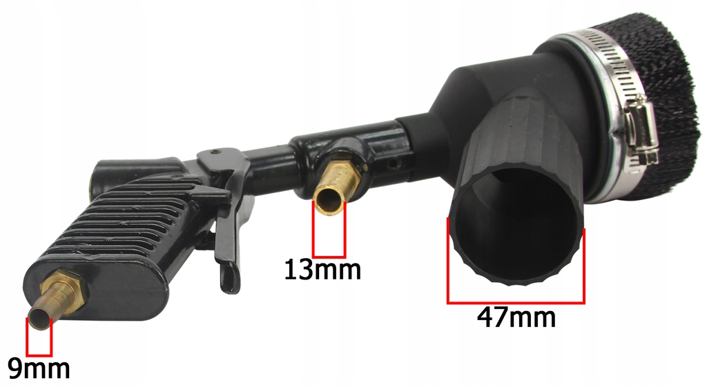 PISTOLET DO PIASKARKI BEZPYŁOWEJ 105L PIASKOWANIA KOMPLETNY Z DYSZĄ 8059301
