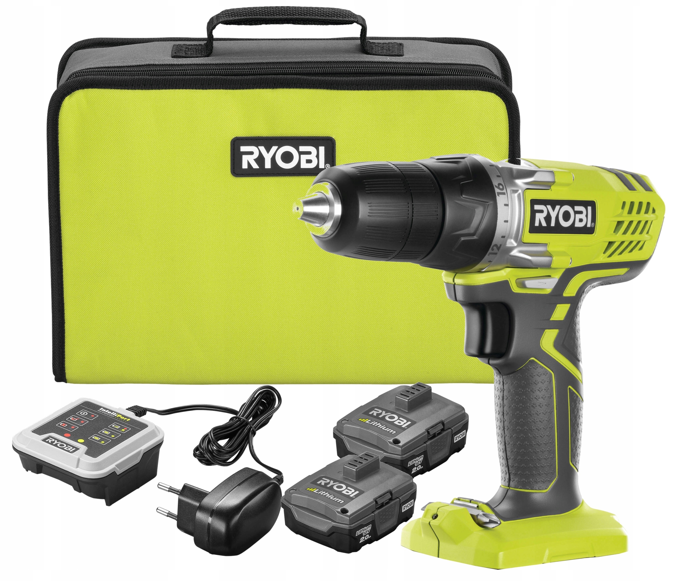 RYOBI R12SD-220S WIERTARKO WKRĘTARKA 2x2Ah 12V