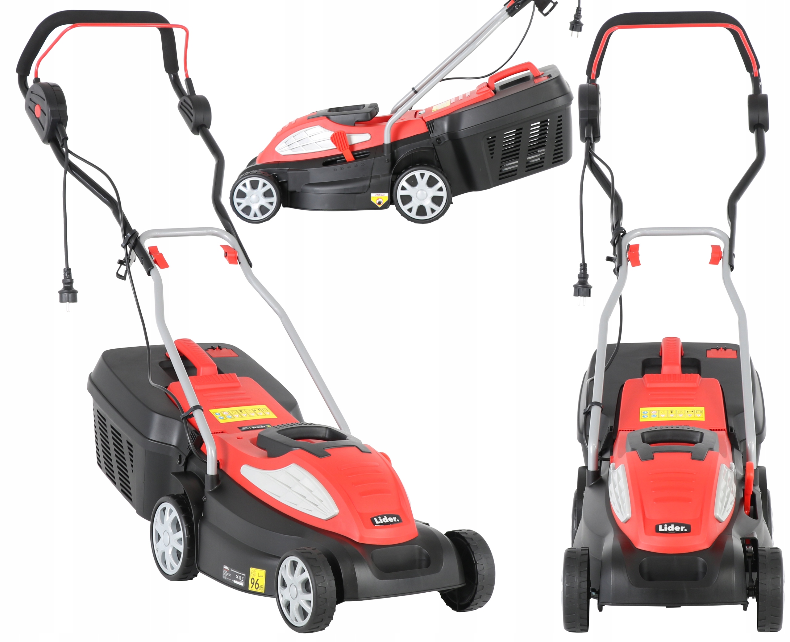 KOSIARKA ELEKTRYCZNA 1400W 34CM 2W1 MOCNA KOSZ 35L