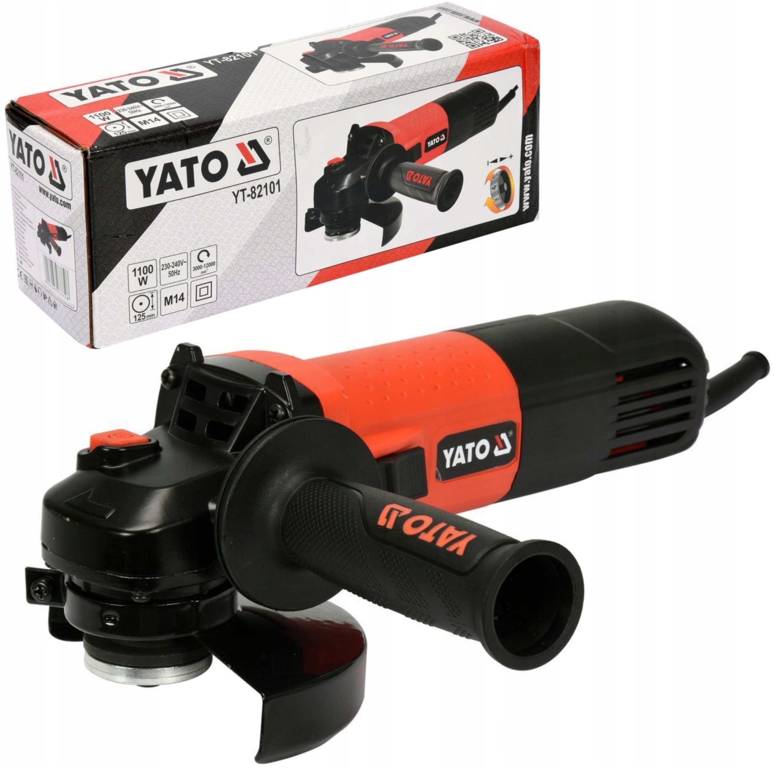 YATO SZLIFIERKA POLERKA KĄTOWA 1100W REGULACJA PRĘDKOŚCI 230V 125mm YT82101