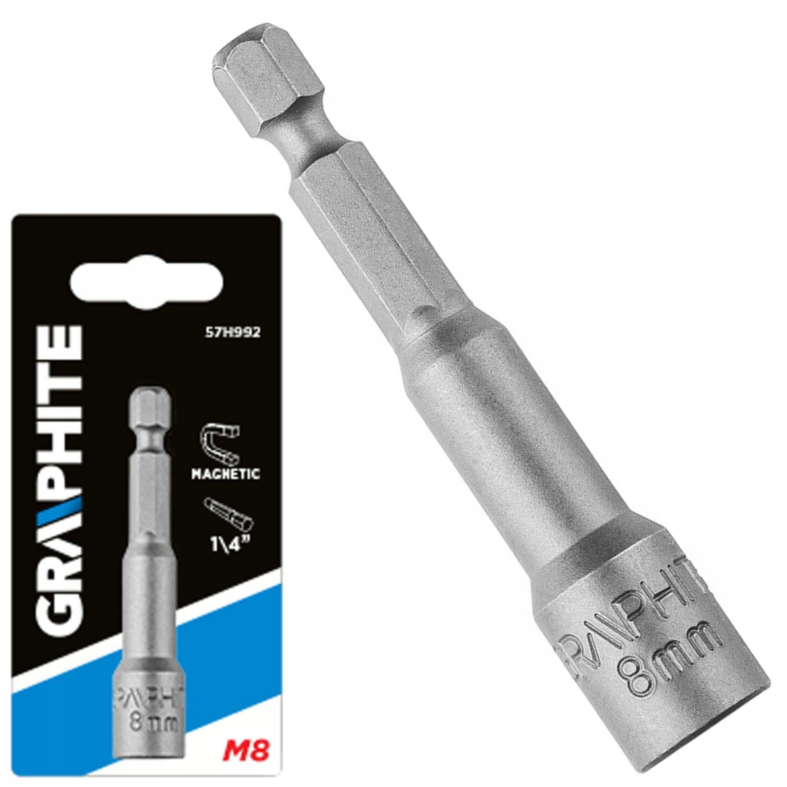 GRAPHITE NASADKA MAGNETYCZNA 8x65mm TRZPIEŃ 1/4"