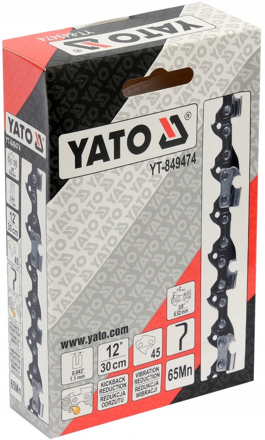 YATO ŁAŃCUCH PROFESJONALNY DO PIŁY 12'' 30CM 45 OGNIW 3/8'' YT-849474