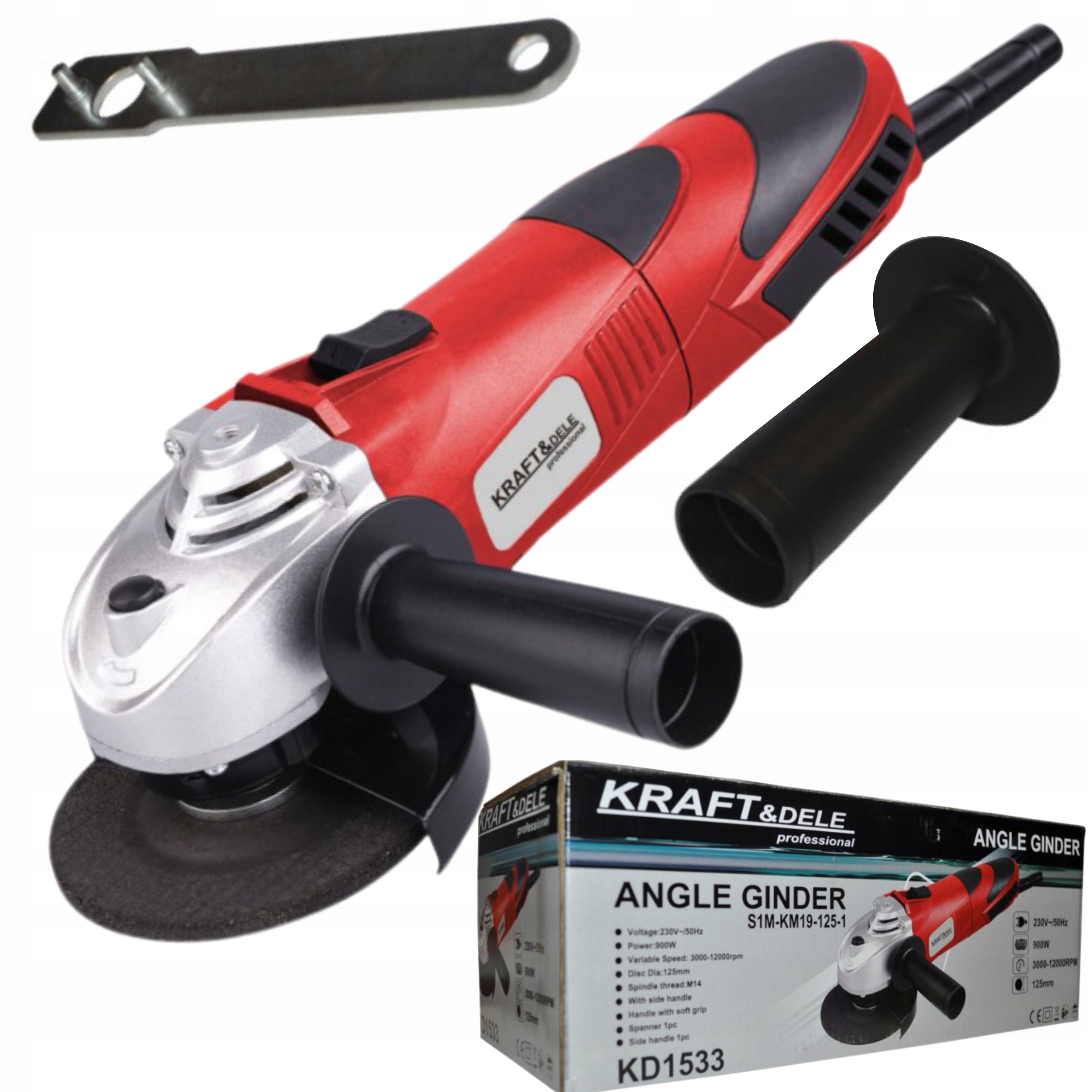 MOCNA SZLIFIERKA KĄTOWA KĄTÓWKA ELEKTRYCZNA 125MM 900W 12000rpm KD1533