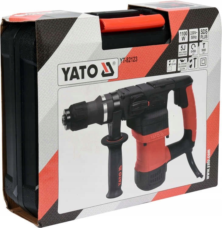 YATO MŁOTOWIERTARKA MŁOT UDAROWY ELEKTRYCZNY 5J SDS PLUS 1100W + 5 DŁUT