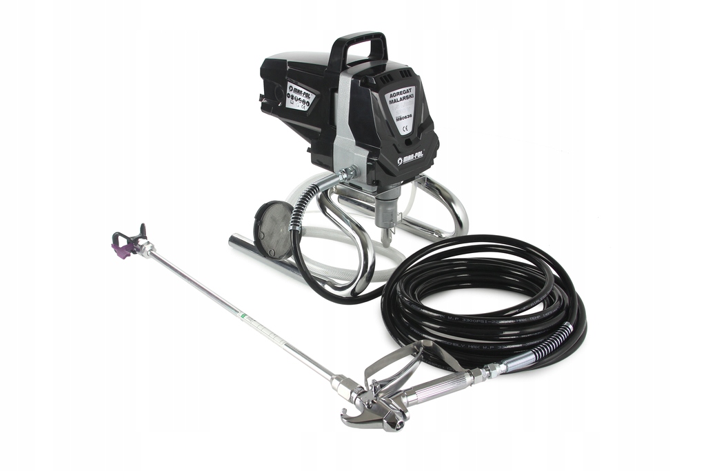 AGREGAT MALARSKI PISTOLET HYDRODYNAMICZNY POMPA 220 BAR DYSZA PRZEDŁUŻKA