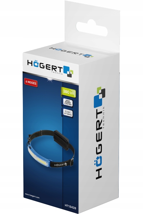 HOGERT LAMPA CZOŁOWA COB XPG USB-C AKUMULATOR LI-ION 6 TRYBÓW HT1E428