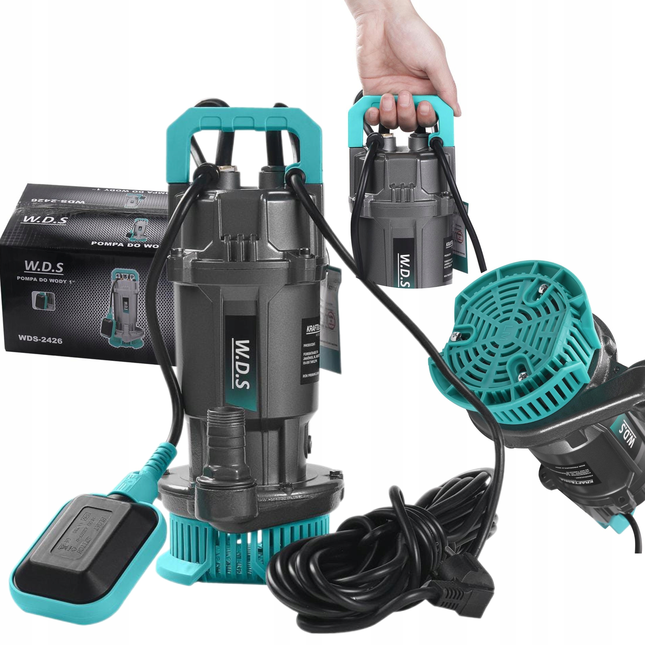 KRAFT&DELE POMPA ZANURZENIOWA DO WODY 2200W 1" 15000l/h + PŁYWAK WDS2426