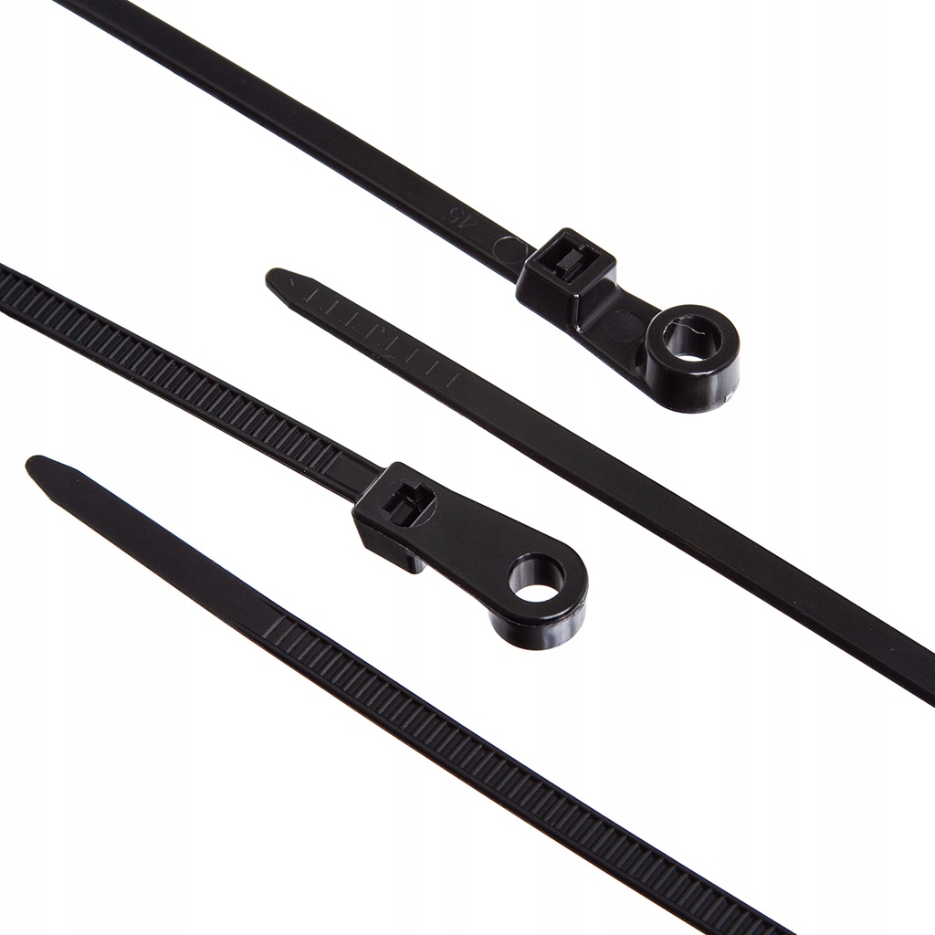 ZESTAW OPASEK KABLOWYCH Z OCZKIEM 3.5x150x4MM 50SZT. CZARNE MAR-POL M66581