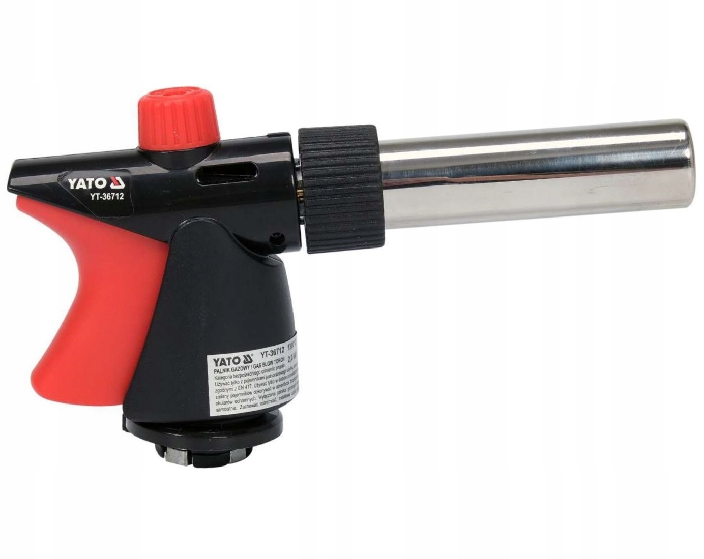 YATO PALNIK GAZOWY LUTLAMPA LUTOWNICA 1300°C LUTOWANIA Z PIEZO 360 YT-36712