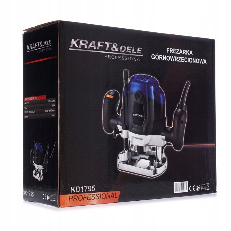 FREZARKA GÓRNOWRZECIONOWA DREWNA Z REGULACJĄ 1900W 30.000 RPM KD1795