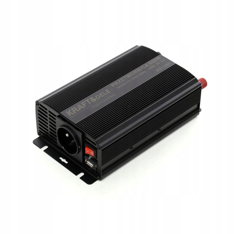 Przetwornica prądu samochodowa 24V napięcie 750W wyjście USB Kraft&Dele