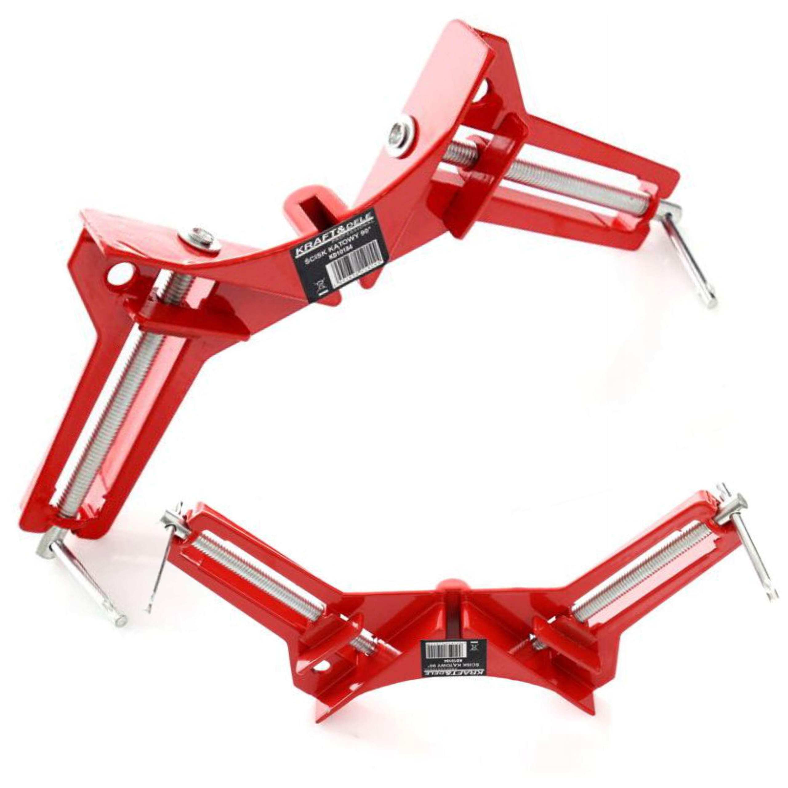 KRAFT&DELE ŚCISK STOLARSKI KĄTOWY ALUMINIOWY KRZYŻOWY IMADŁO 90st KD10184