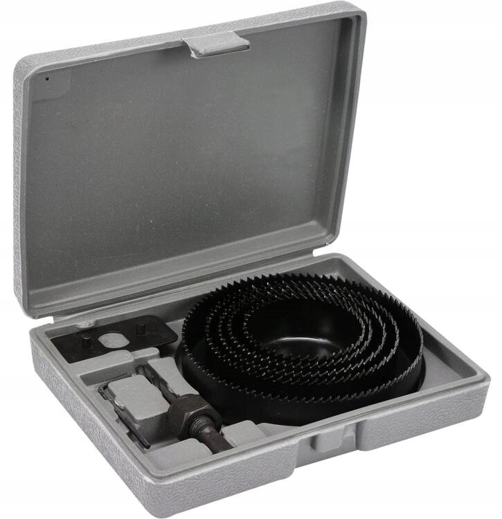 VOREL OTWORNICE DO DREWNA KOMPLET 8 ELEMENTÓW 64-127mm + ETUI V22571