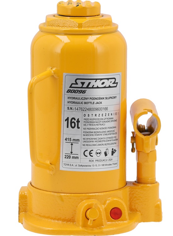 PODNOŚNIK HYDRAULICZNY SŁUPKOWY BUTELKOWY SAMOCHODOWY LEWAREK 16 TON 80096