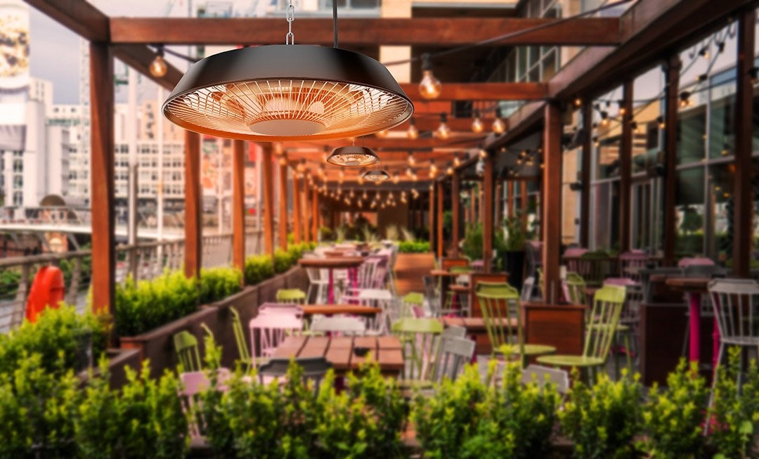 PROMIENNIK LAMPA GRZEWCZA WISZĄCA 1500W PILOT NEO