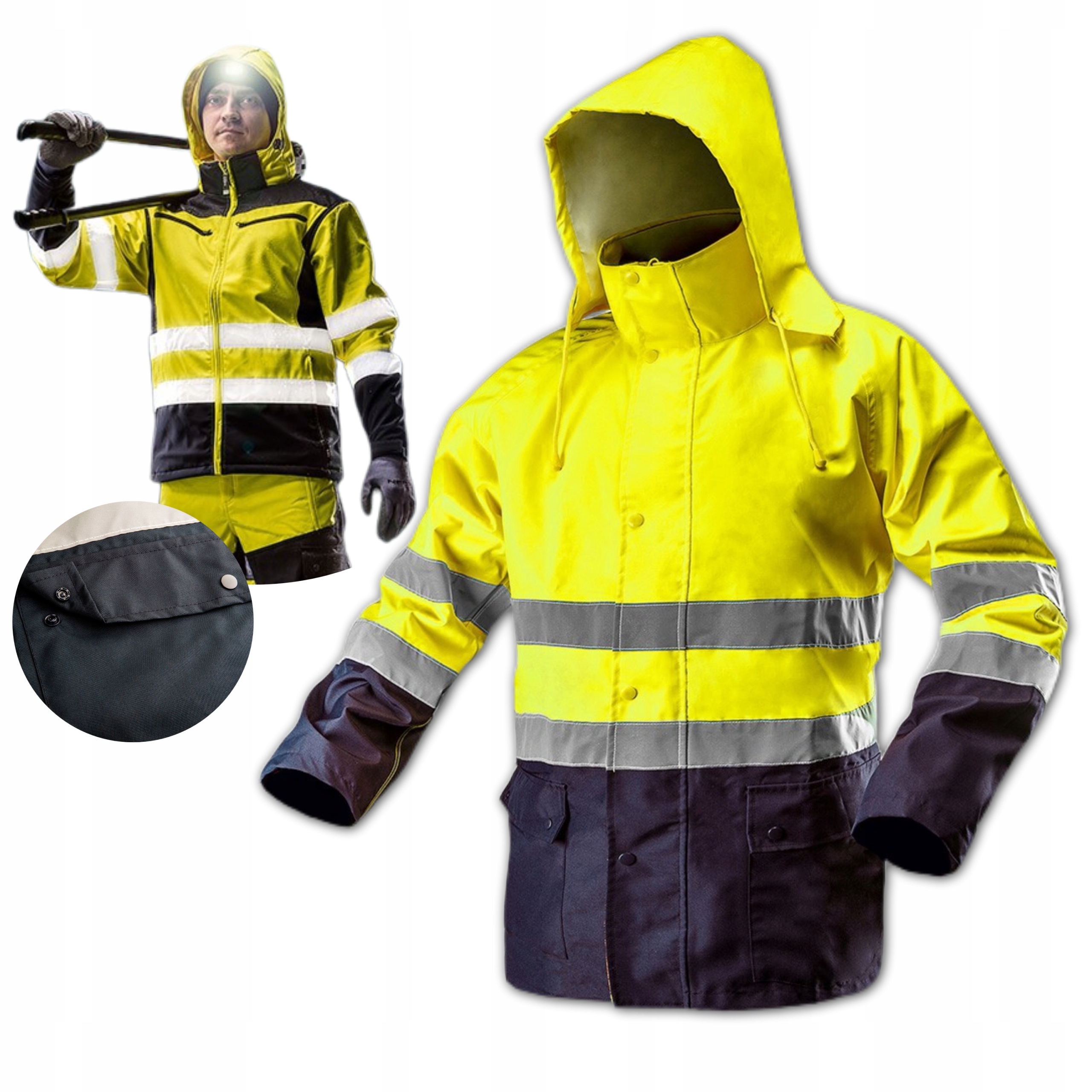 NEO KURTKA ROBOCZA BLUZA OSTRZEGAWCZA WODOODPORNA 1000mm ŻÓŁTA 81-7203XL/58