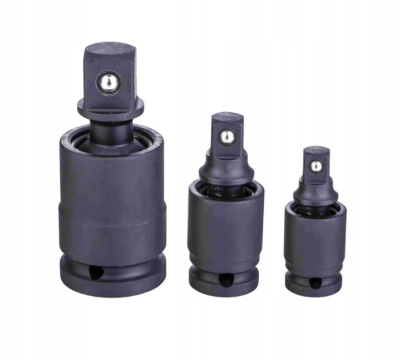 ZESTAW 3 ELEMENTÓW PRZEGUBY UDAROWE KULISTE KULOWE 1/2'' 1/4' 3/8" S11035